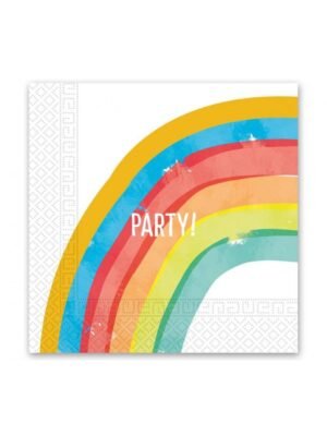 Papírové Ubrousky Rainbow Party - 20 ks
