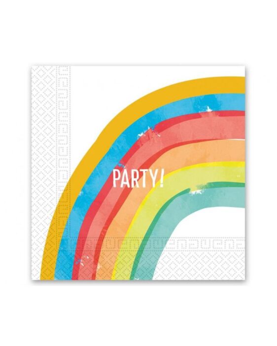Papírové Ubrousky Rainbow Party - 20 ks