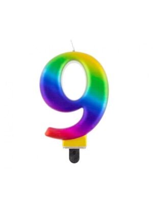 Svíčka Číslice "9", Galaxie, 8 cm