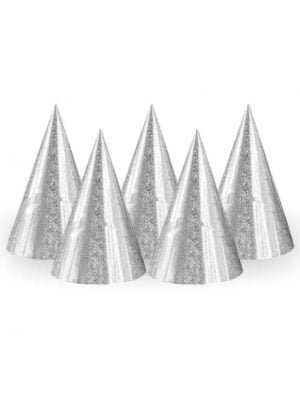 Holografické čepičky, stříbrné, 1 ks