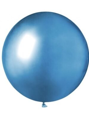 Balónek chromový modrý 092 48 cm