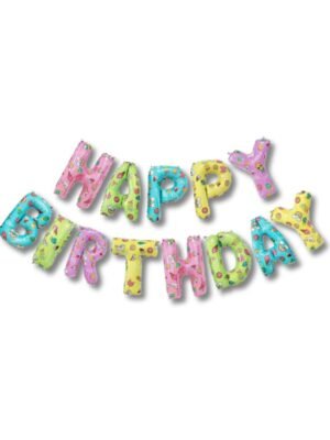 Balónkový nápis Happy Birthday