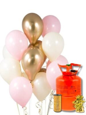 Helium a Balónky - Růžový Pastelový Mix