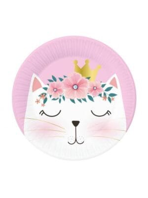 Papírové Talíře Kočička , 18 cm, 6 ks