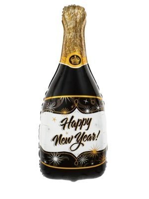 Fóliový balónek láhev šampaňského Happy New Year 49x100 cm