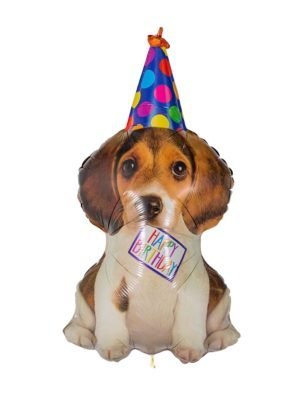 Fóliový balónek Štěně s čepicí 94 cm