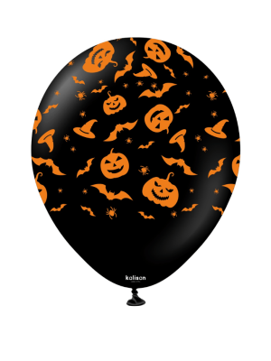 Balonky Halloween dýně, netopýři a pavouci – 30 cm