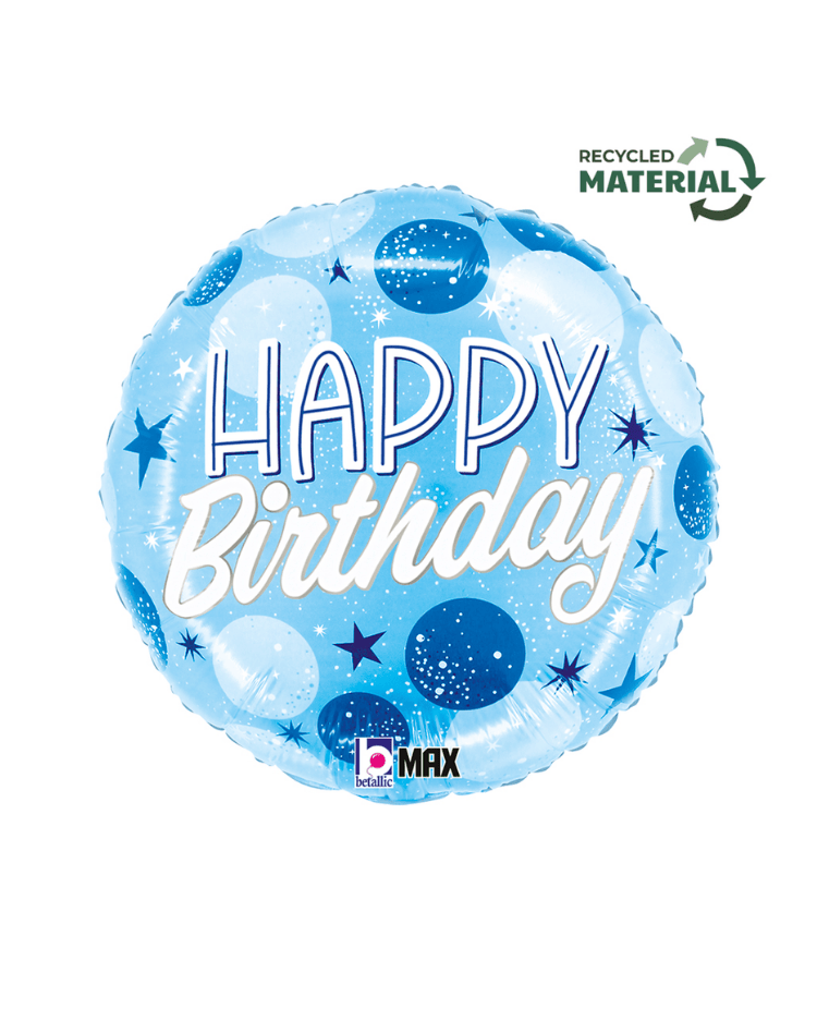 Fóliový balónek modré puntíky HB 46cm