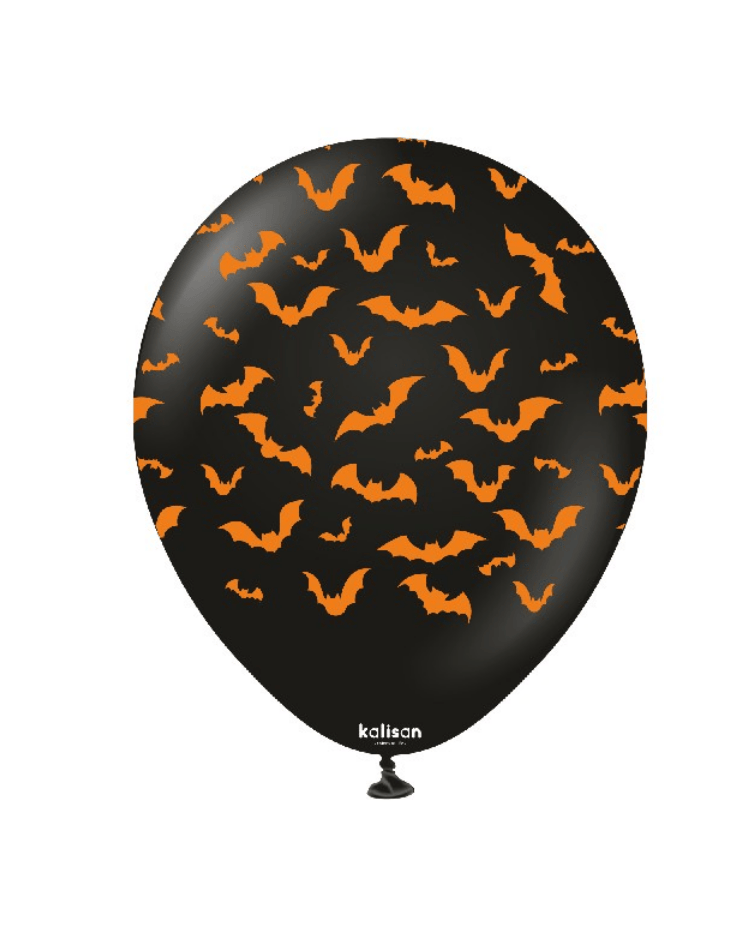 Latexový balonek s potiskem netopýrů – Halloween – 30 cm