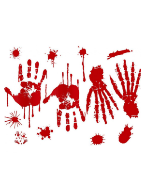 Samolepky Halloween Krvavé ruce 30 x 45 cm