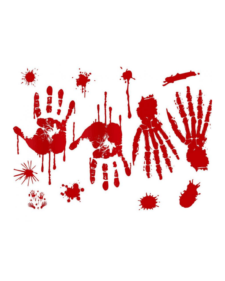 Samolepky Halloween Krvavé ruce 30 x 45 cm