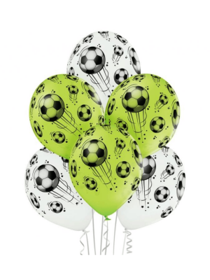 Balonky s potiskem Fotbalové míče 30 cm - 6 ks