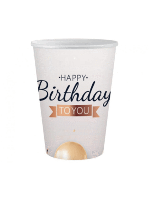 Kelímky Papírové Happy Birthday to you, 250 ml, 6 ks