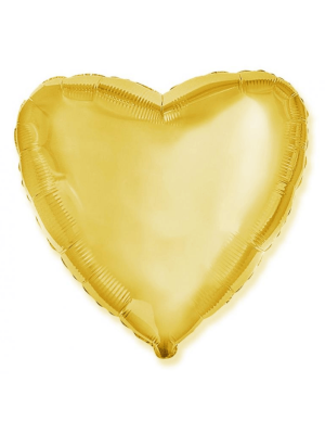Foliový balonek Velké srdce zlaté 75 cm