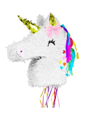 Piňata hlava Jednorožec 40 x 40 x 9 cm