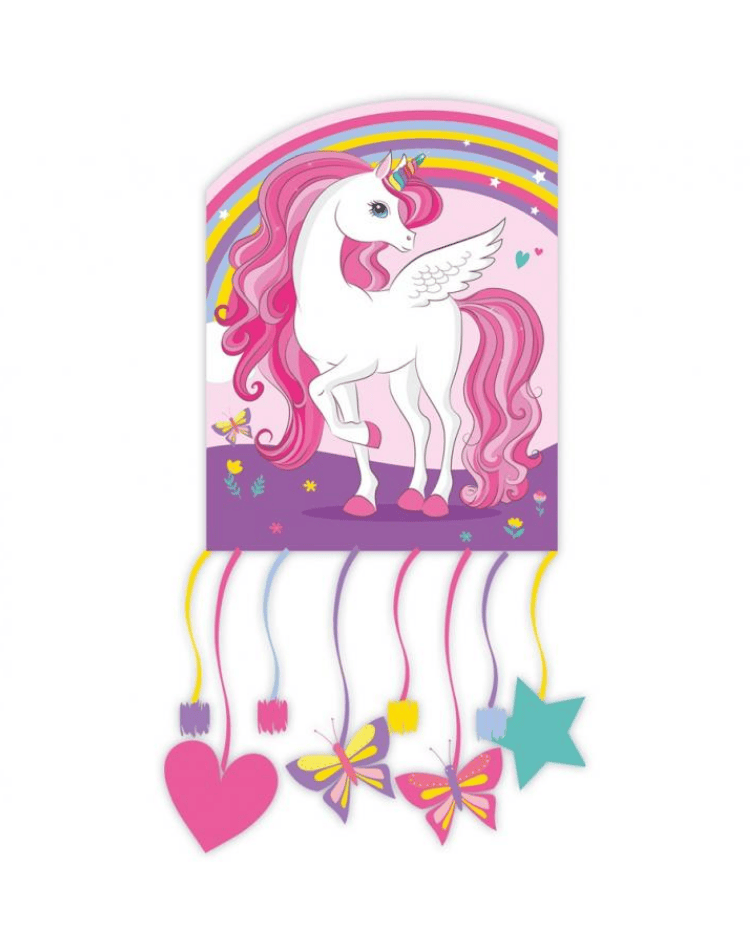 Piňata papírová - Jednorožec 21 x 27 cm