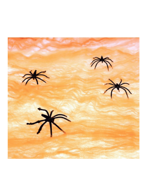 Pavučina s pavouky - oranžová - 20 gramů