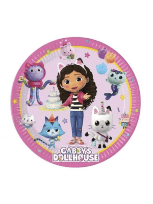 Papírové talíře Gábinin kouzelný domek, Gabby's Dollhouse 19,5 cm x 8 ks