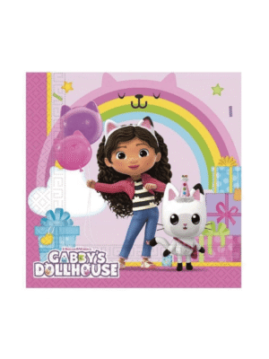 Papírové ubrousky Gábinin kouzelný domek, Gabby's Dollhouse, 33 x 33 cm