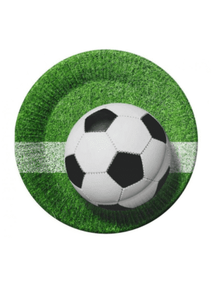 Papírové talíře Fotbalová Party, 18 cm, 6 ks