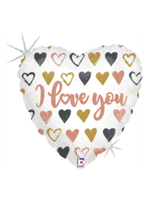 Fóliový balónek srdce I Love You 46 cm