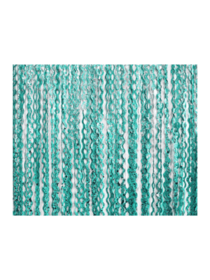 Party závěs tyrkysová se stříbrnými hvězdami- spirály 100 x 200 cm