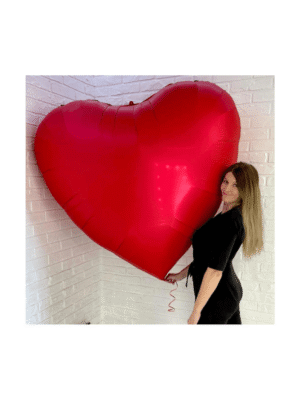 Foliový balonek Extra Velké srdce červené 150 cm