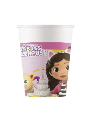 Papírové kelímky Gábinin kouzelný domek / Gabby's Dollhouse 200 ml, 6 ks