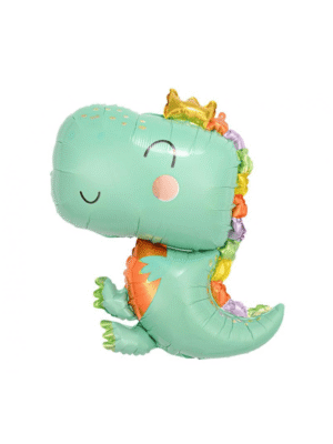 Fóliový balonek Dino – modrozelený 47 × 64 cm
