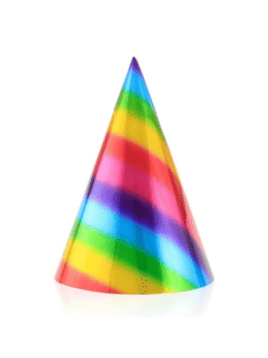 Papírové čepičky holografické duhové 6 ks