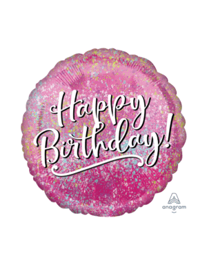 Fóliový balónek kruh Happy Birthday 45 cm