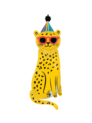 Fóliový balónek Leopard s čepicí 114 cm