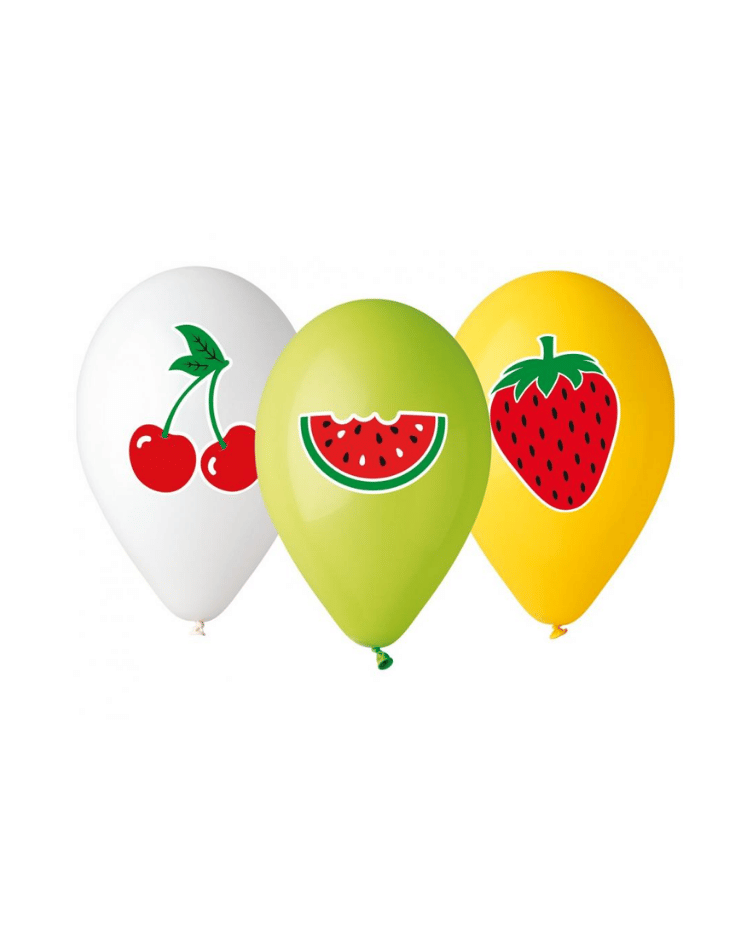 Balonky Ovoce 30 cm - 5 ks
