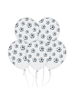 Balonky s potiskem Fotbalové míče 30 cm - 5 ks