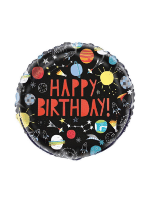 Foliový balonek Vesmír Happy Birthday 46 cm
